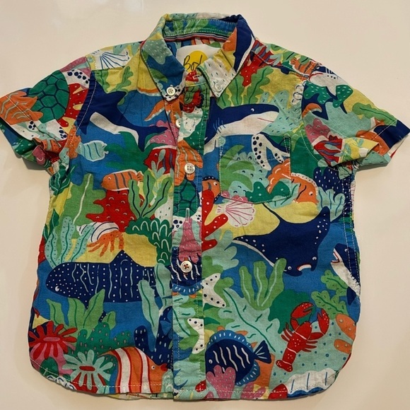 Mini Boden Other - Mini Boden Boy’s  Aquatic Vacation Shirt Sz 2-3T
